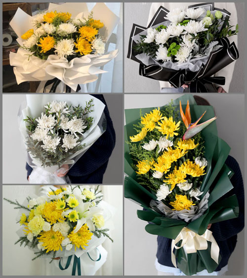 浙江省台州临海市白水洋镇白事花束代送